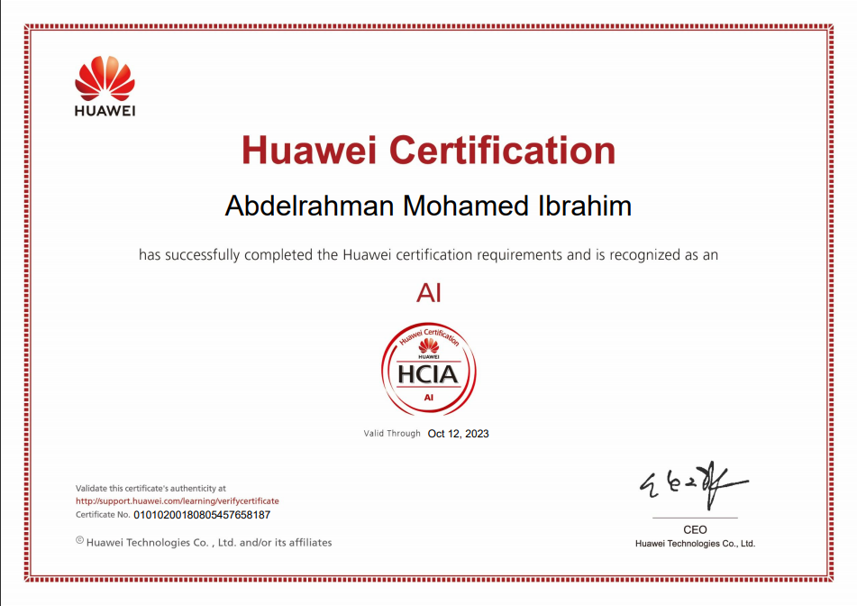 Huawei HCIA - AI