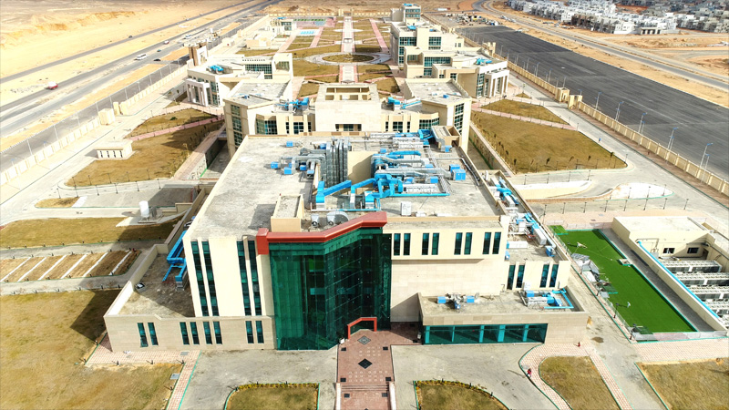 The Hospital for the Families of Martyrs and Injured people in headquarters in the new administrative capital.