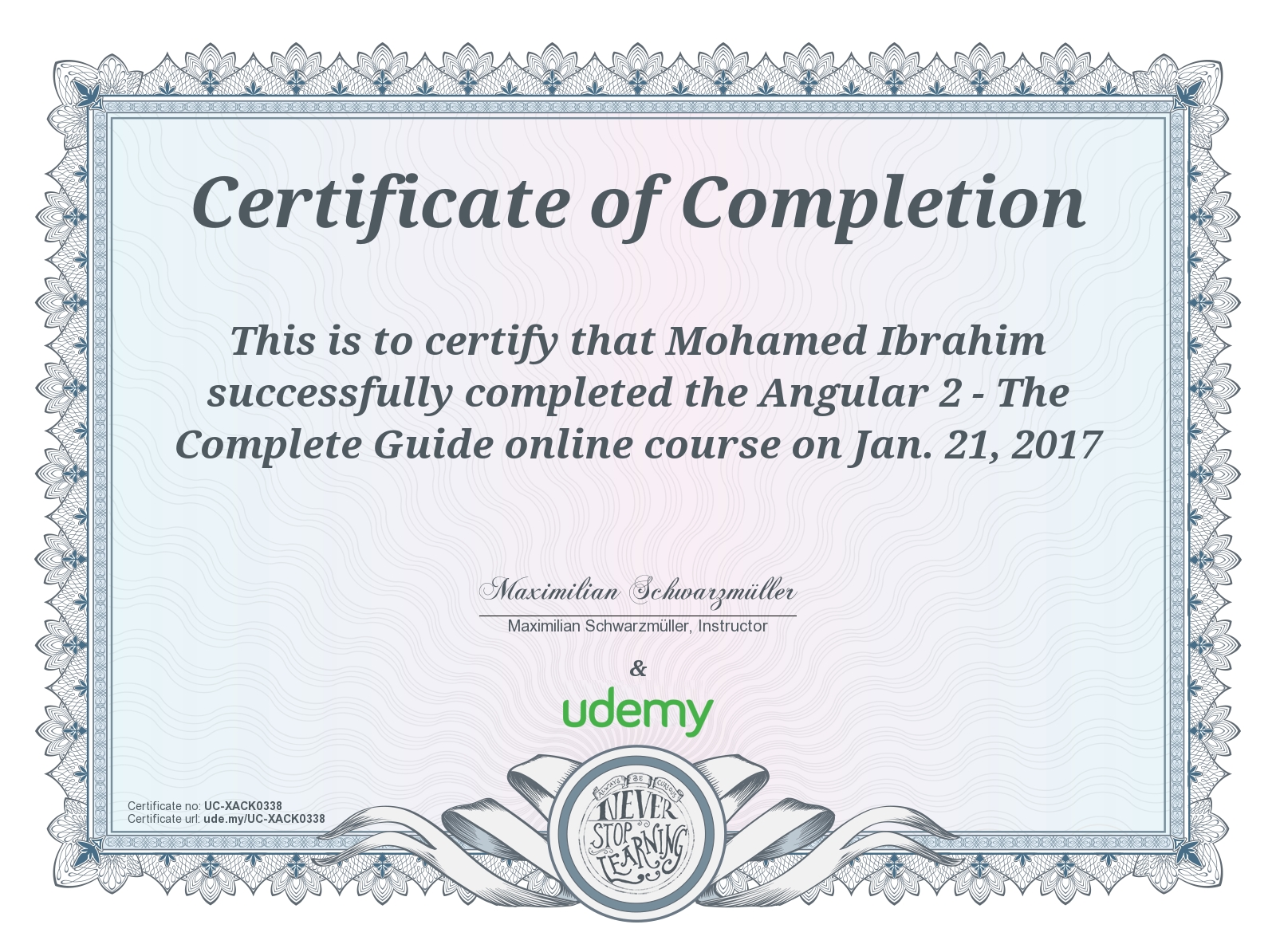 Angular2 course completion