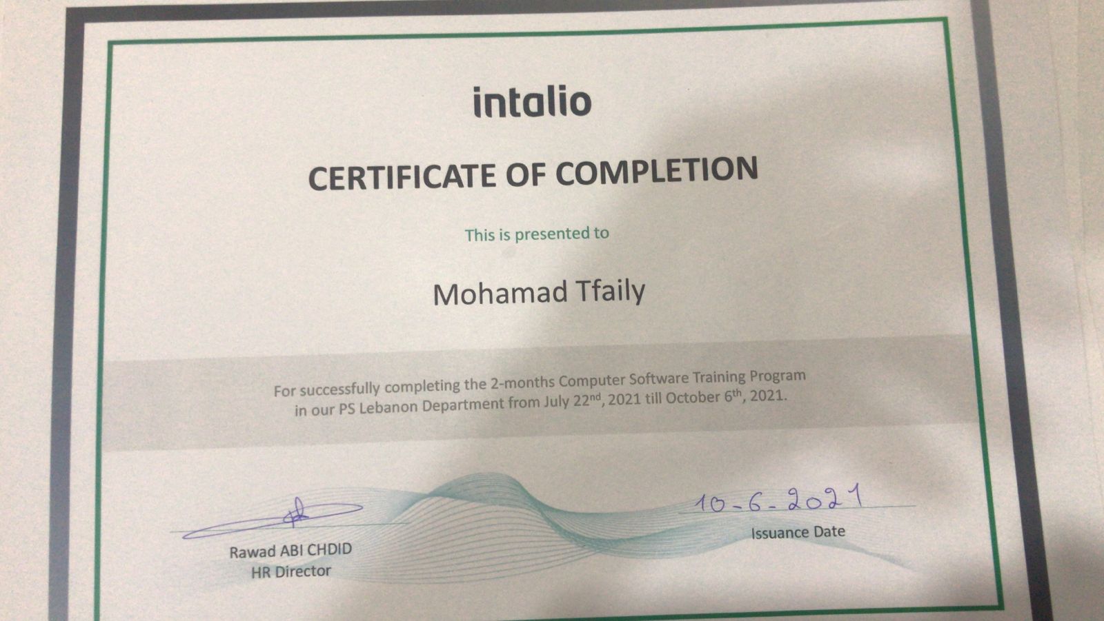 Intalio Training Completion