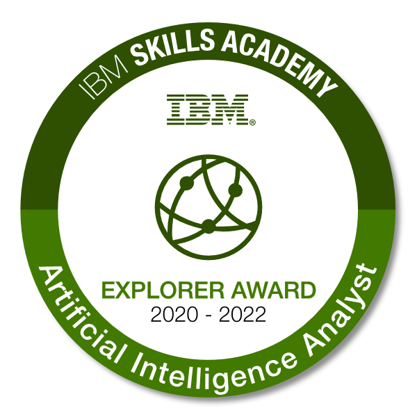 Explorer Badge Artificial intelligence Analyst