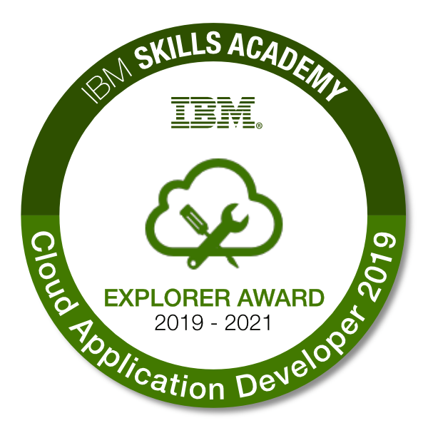 Cloud Application Developer 2019 - Explorer Award