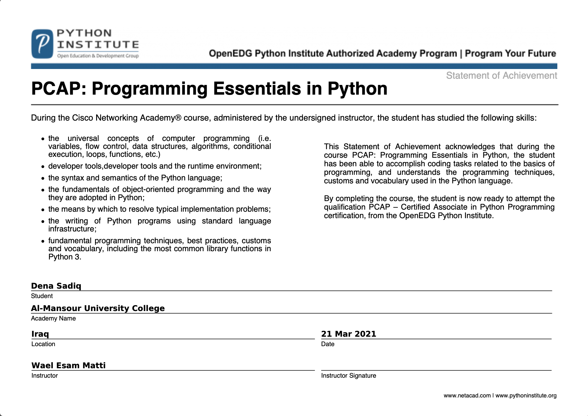 PCAP: Programming Essentials in Python