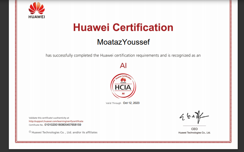 Huawei HCIA certification
