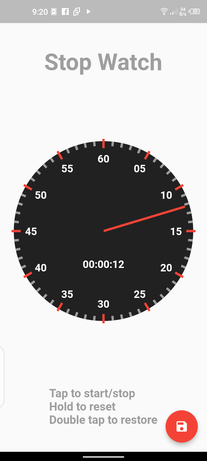 Stop Watch App