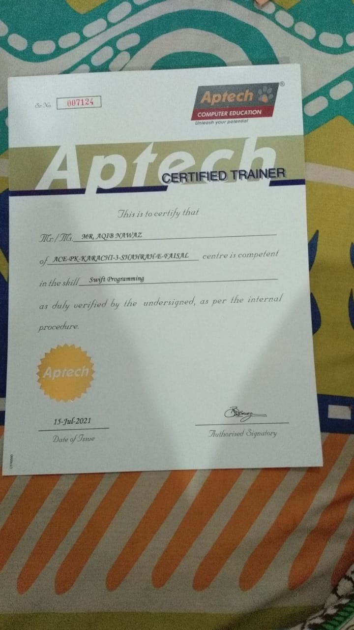 Swift Certificate