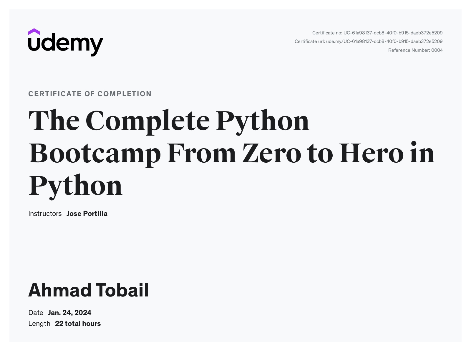 The Complete Python Bootcamp From Zero to Hero in Python