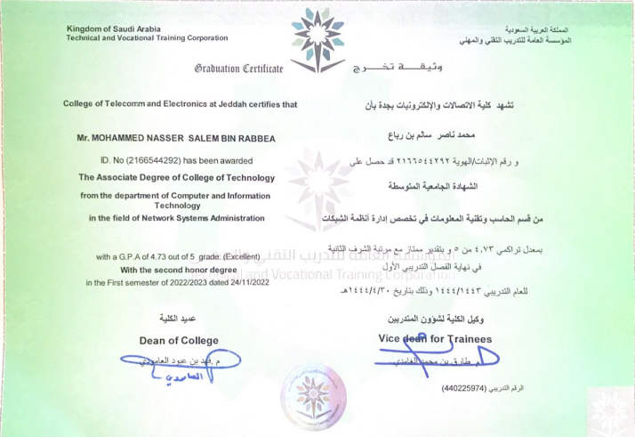 College of Telecomm and Electronics at jeddah