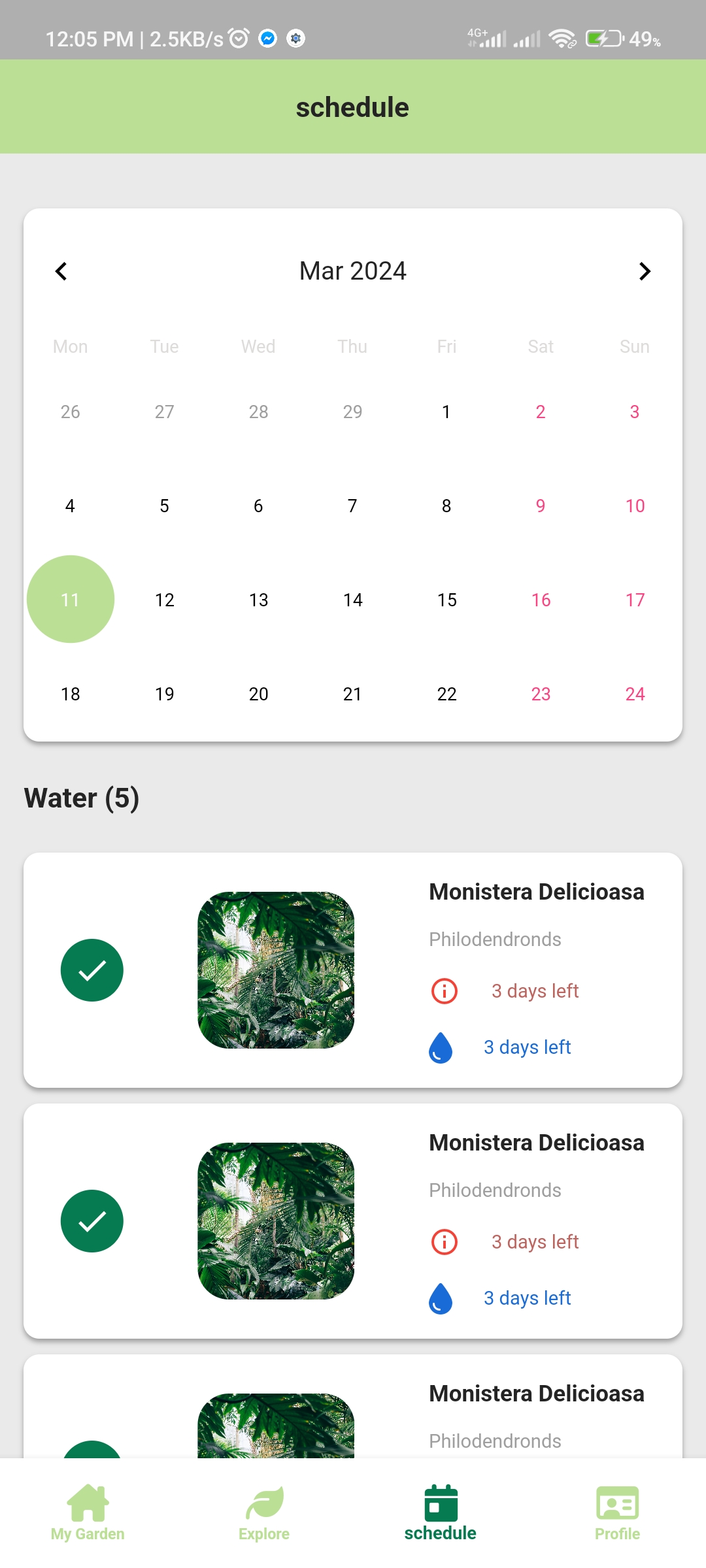 Plant care app