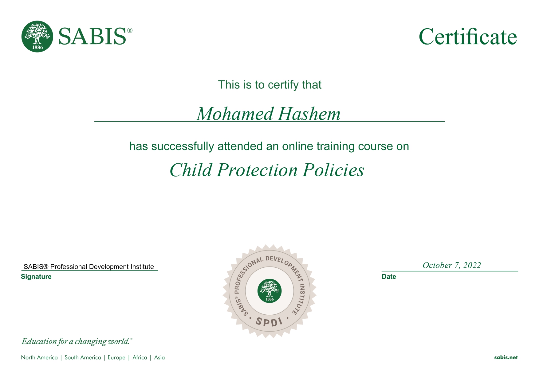 Child protection policy