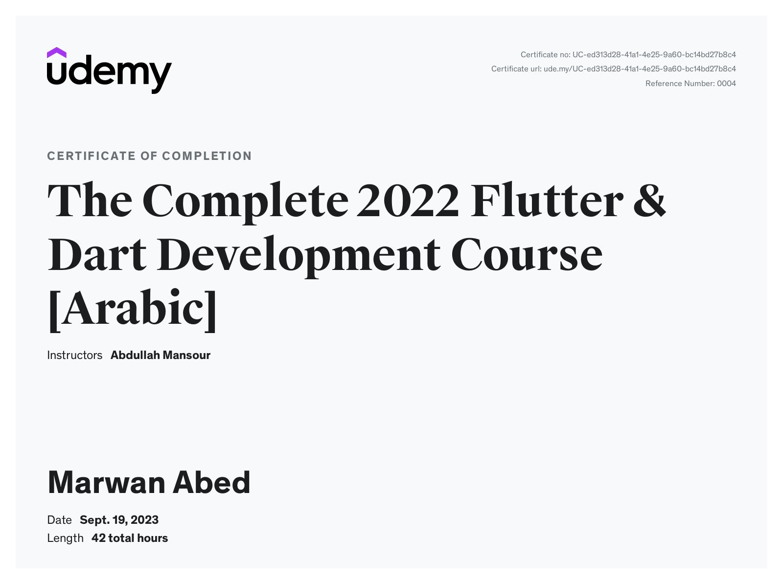 The Complete 2022 Flutter & Dart Development Course [Arabic]