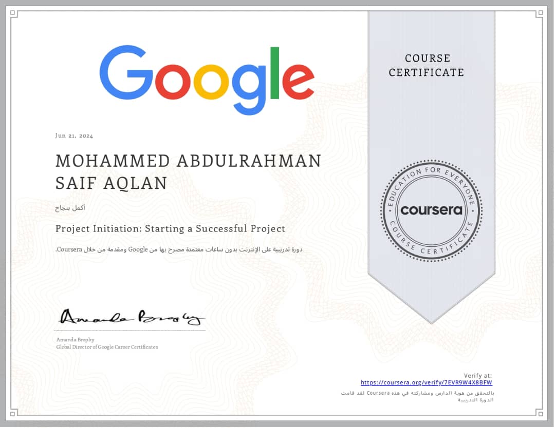 Google Project Management: Professional Certificate