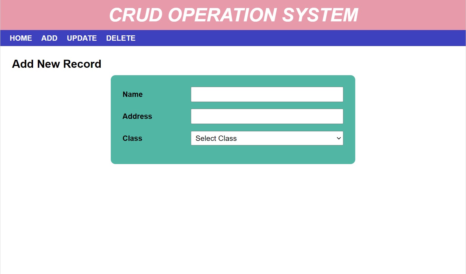 عمليات CRUD ب PHP,Mysql