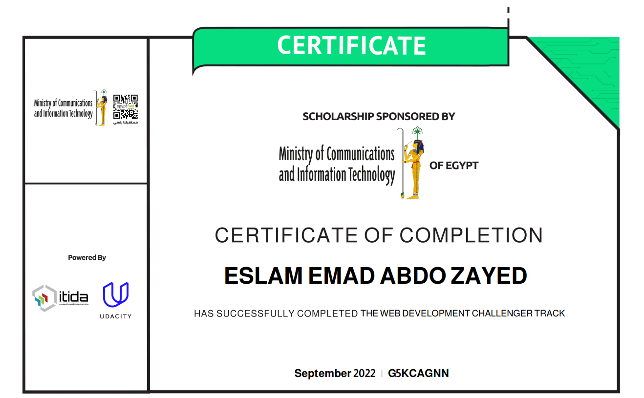 Web development Track (Ministry of Communications and Information Technology)