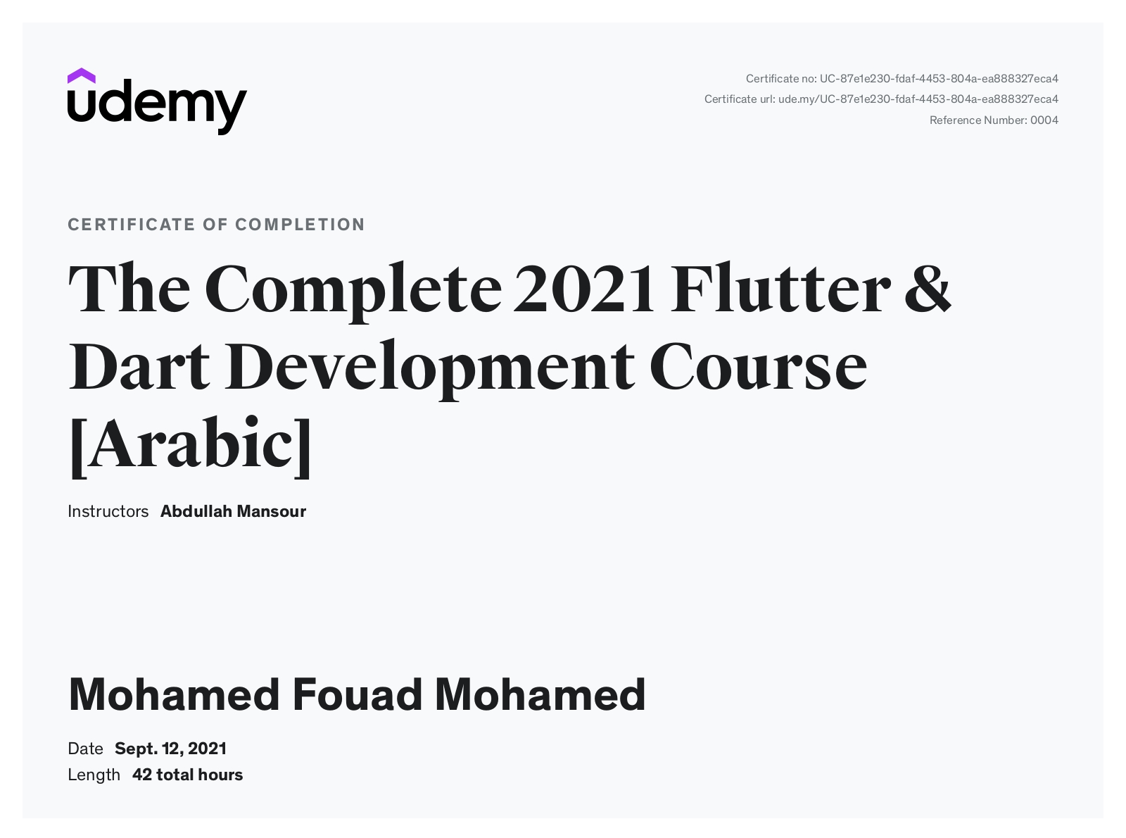 The Complete 2022 Flutter & Dart Development Course