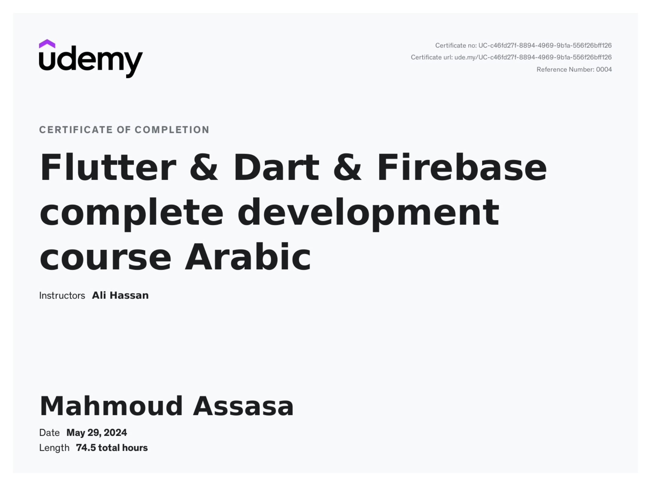 Flutter & Dart & Firebase complete development course Arabic