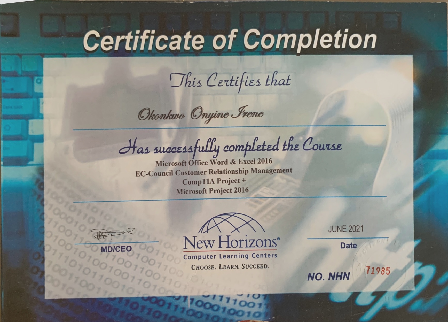 New Horizons CompTIA Project +