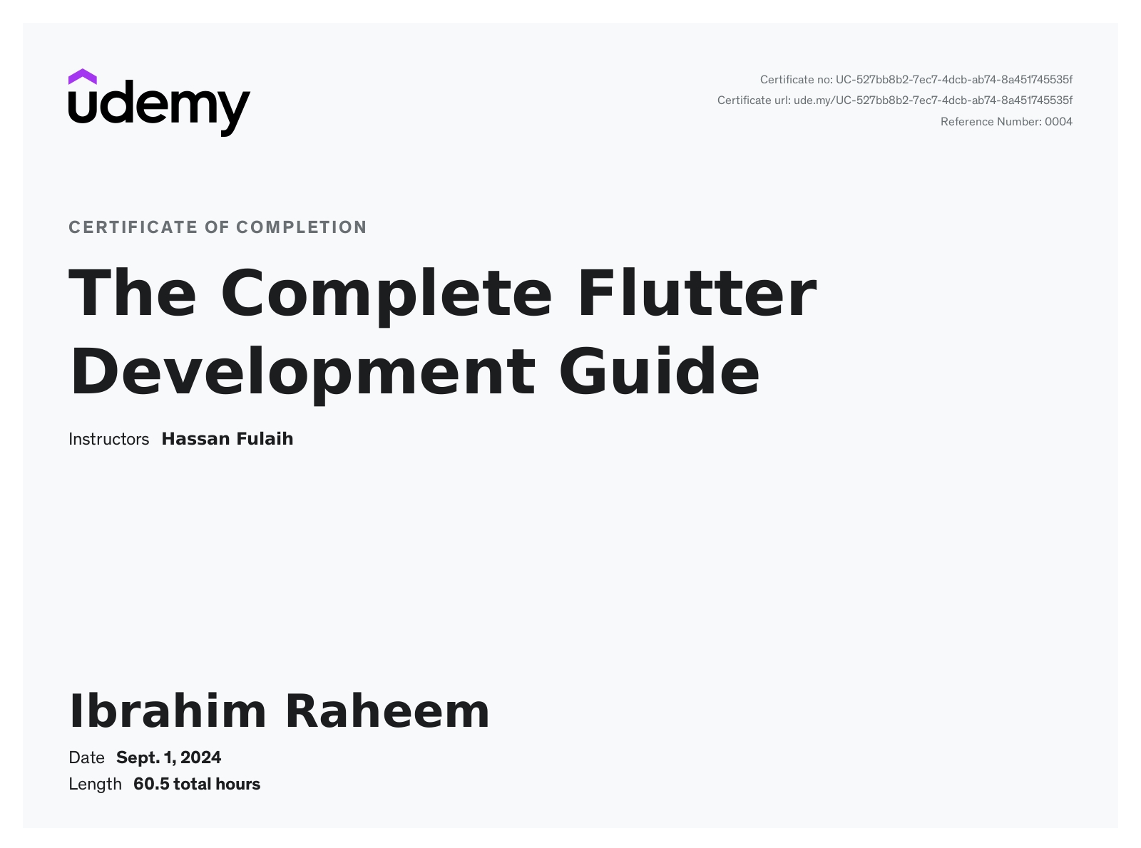 Udemy Course: The Complete Flutter Development Guide