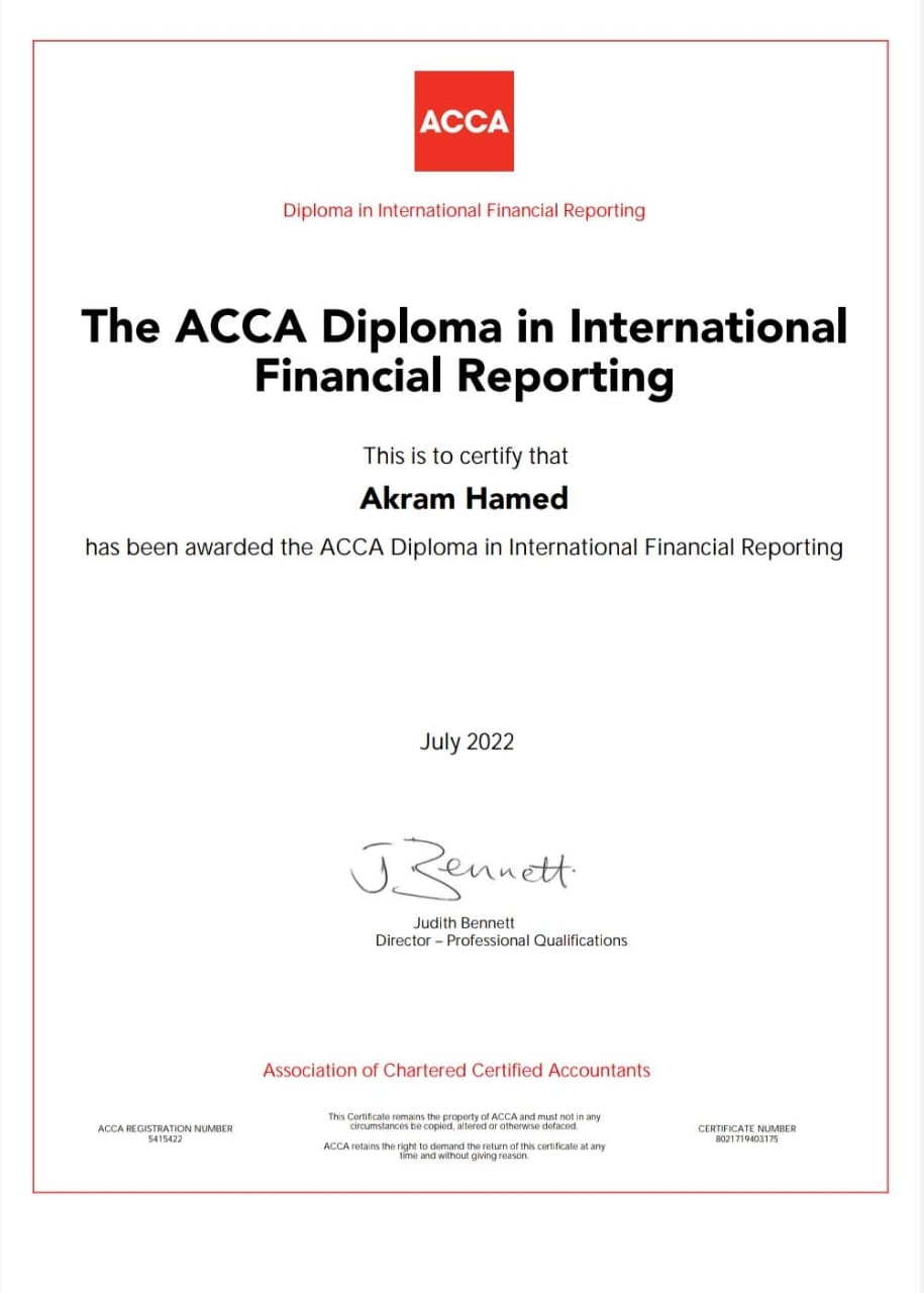 International Financial Reporting Standard ( IFRS Diploma )