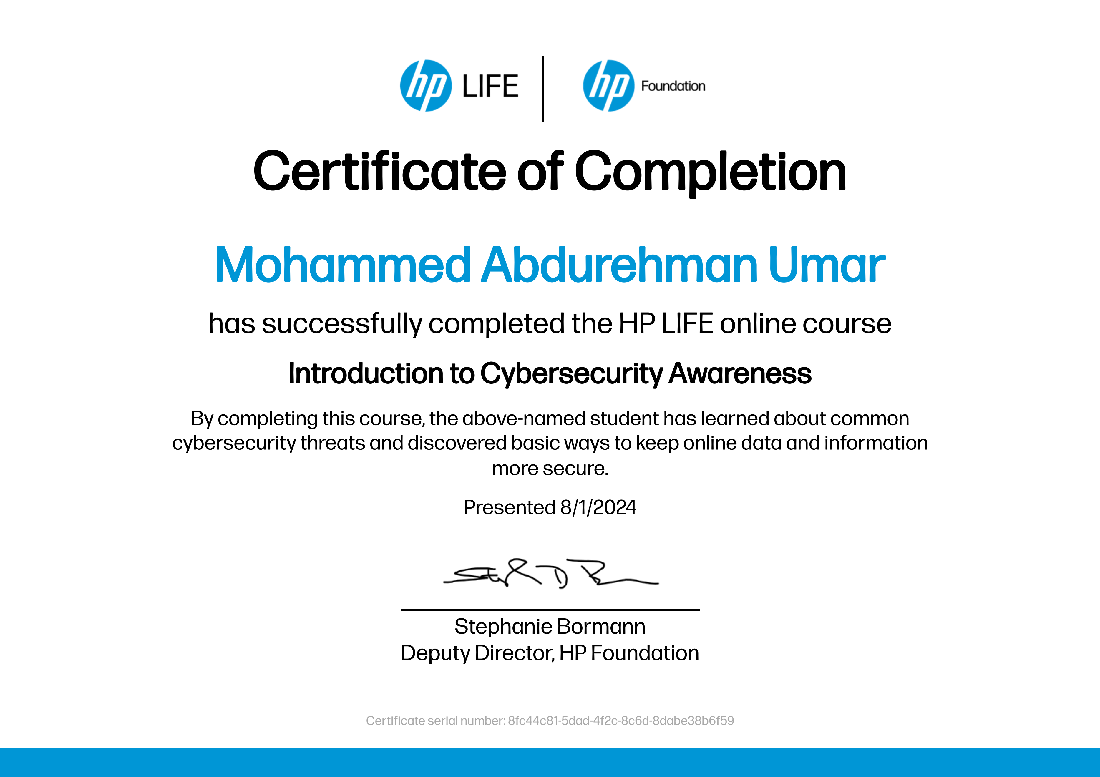 Introduction to Cybersecurity Awareness