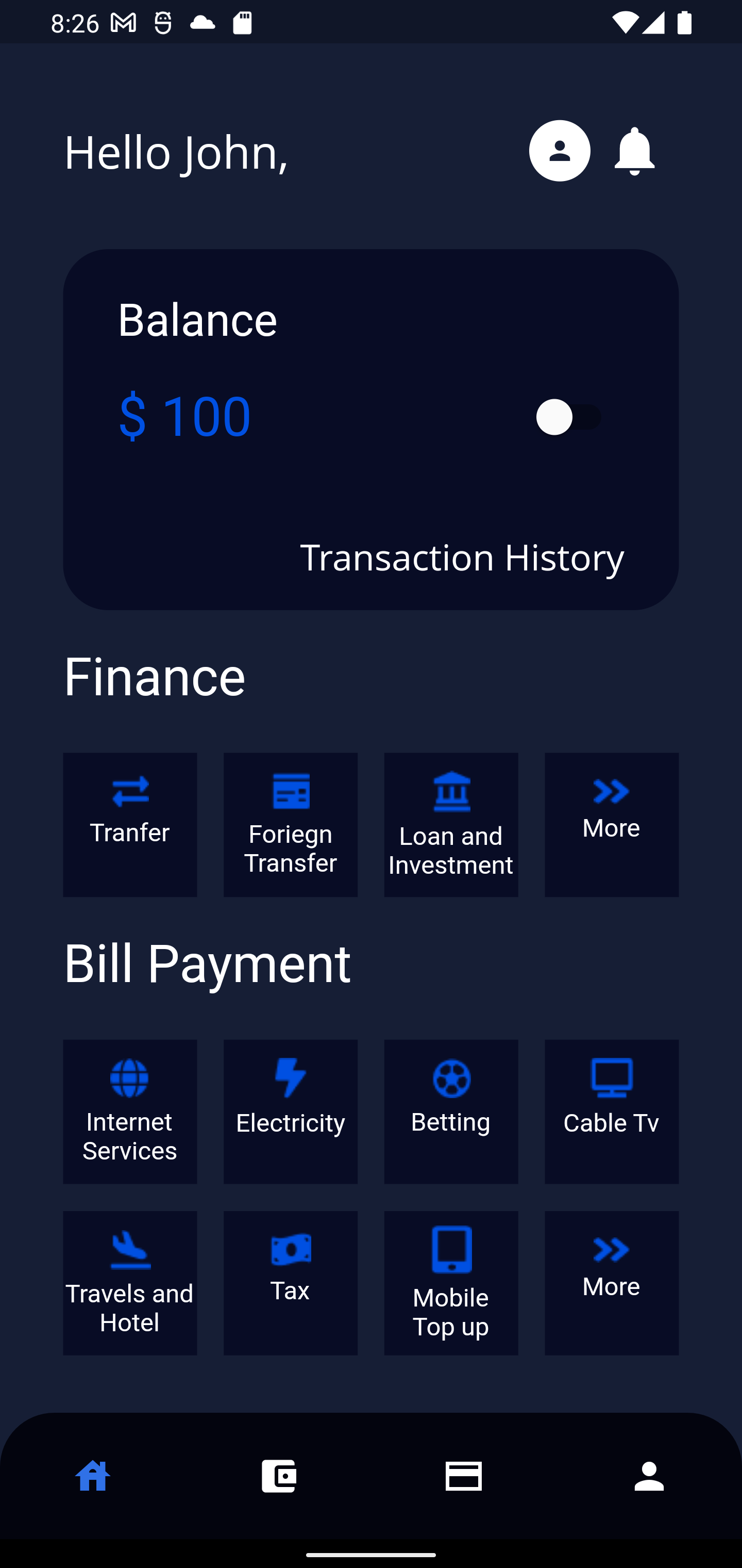 Bank app(UI)