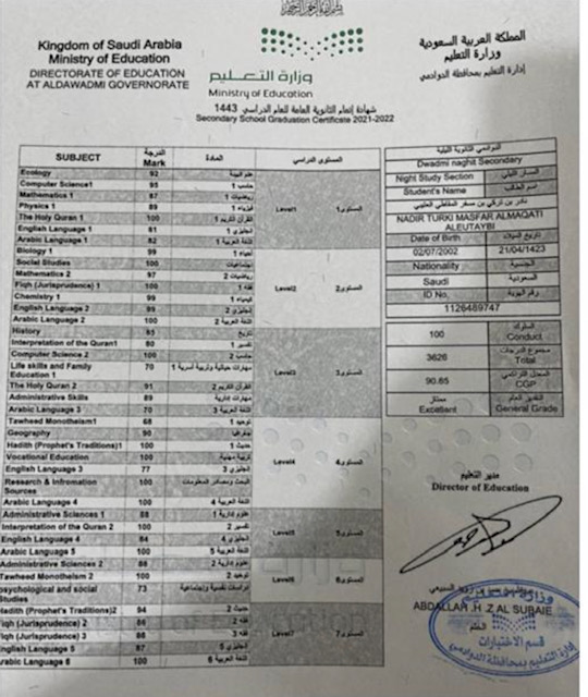 1/ الثانويه العامه