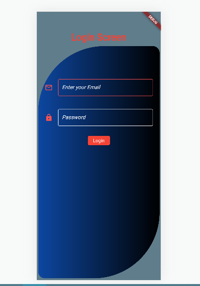 Login page UI with Flutter