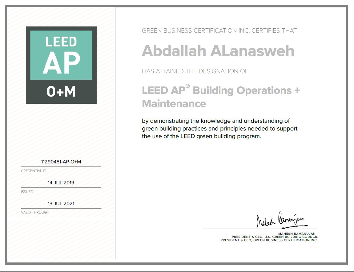 LEED AP (O+M)