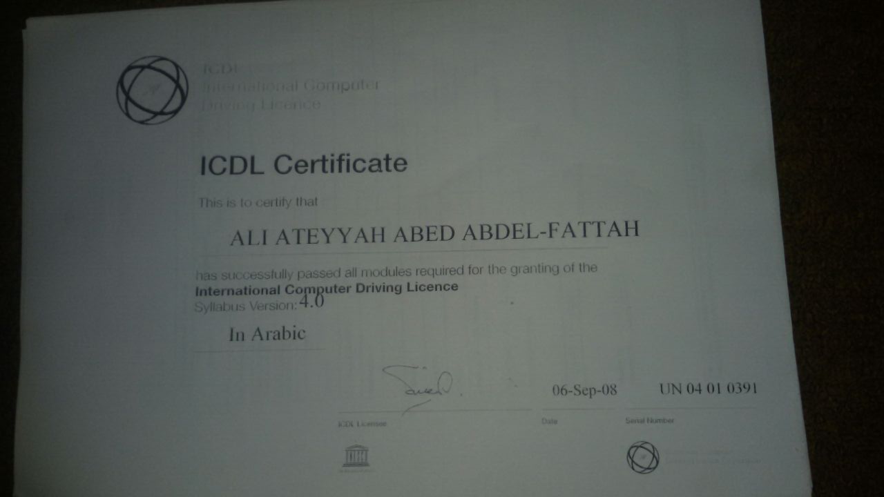 The International Computer Driving Licence  ICDL