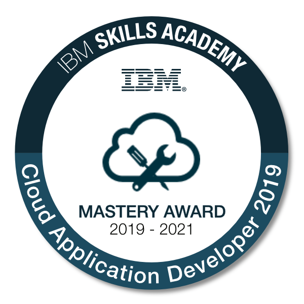 Cloud Application Developer 2019 - Mastery Award